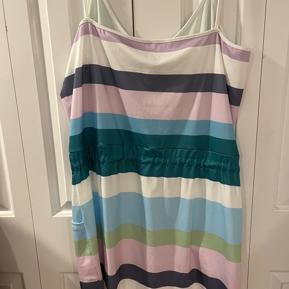 Striped dress with pockets and tie straps. - Picture 4 of 4